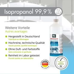 Isopropyl Alcohol - Isopropanol - IPA - Isopropyl - 99,9% Zuiver - 1000ml - Inclusief Trechter -Schoonmaakproducten Winkel 1200x1200 1313
