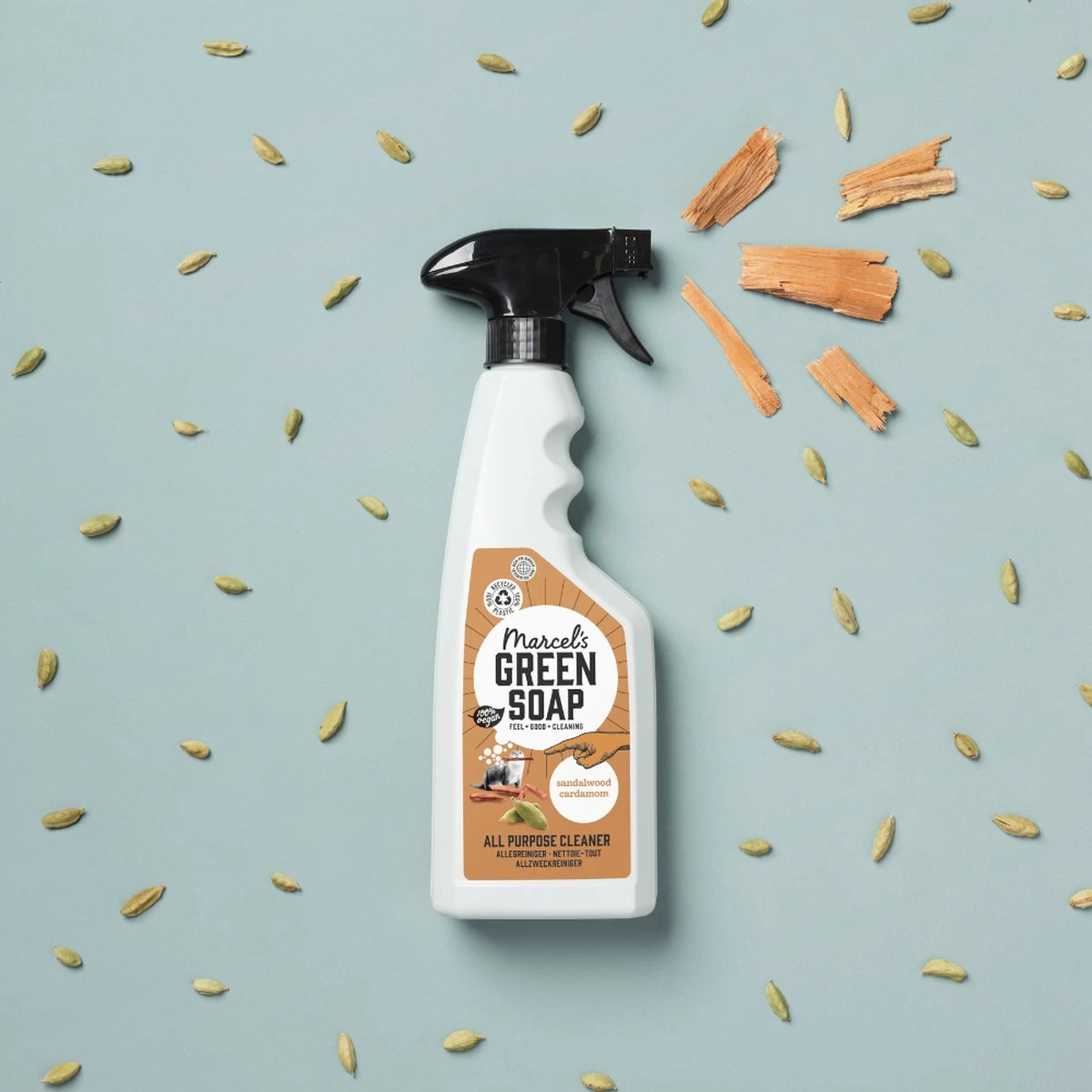 Marcel's Green Soap Allesreiniger Spray - Sandelhout & Kardemom - 500ML 7 Marcel's Green Soap Allesreiniger Spray - Sandelhout & Kardemom - 500ML - Afbeelding 5