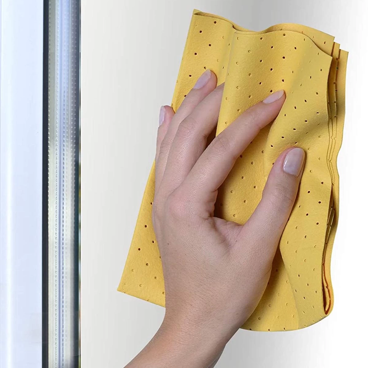 LaundrySpecialist Reinigingsdoekjes 5 Stuks - Hoogwaardige Schoonmaakdoekjes - Geperforeerde Zemen 40x38 Cm - Extra Duurzaam 4 LaundrySpecialist Reinigingsdoekjes 5 Stuks - Hoogwaardige Schoonmaakdoekjes - Geperforeerde Zemen 40x38 Cm - Extra Duurzaam - Afbeelding 2