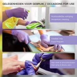 IVROU® Nitril Handschoenen - 100 Stuks Wegwerp Handschoenen - Poeder Vrij, Latex Vrij - Maat: M - Violet Blauw -Schoonmaakproducten Winkel 1200x1200 1651
