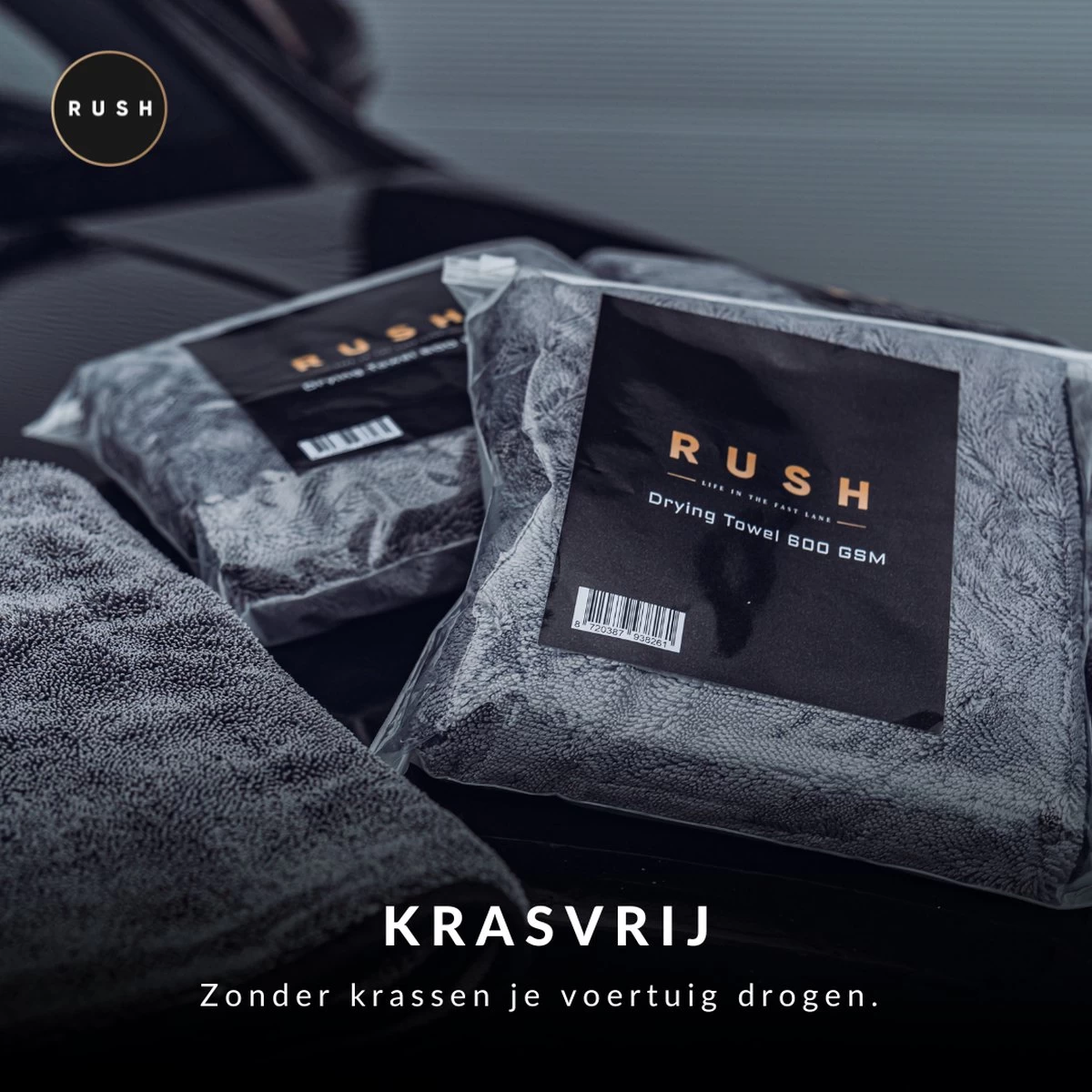 RUSH Microvezeldoek - Droogdoek - Auto Wassen - Auto & Motor - 60 X 80 Cm - 600GSM 6 RUSH Microvezeldoek - Droogdoek - Auto Wassen - Auto & Motor - 60 X 80 Cm - 600GSM - Afbeelding 4