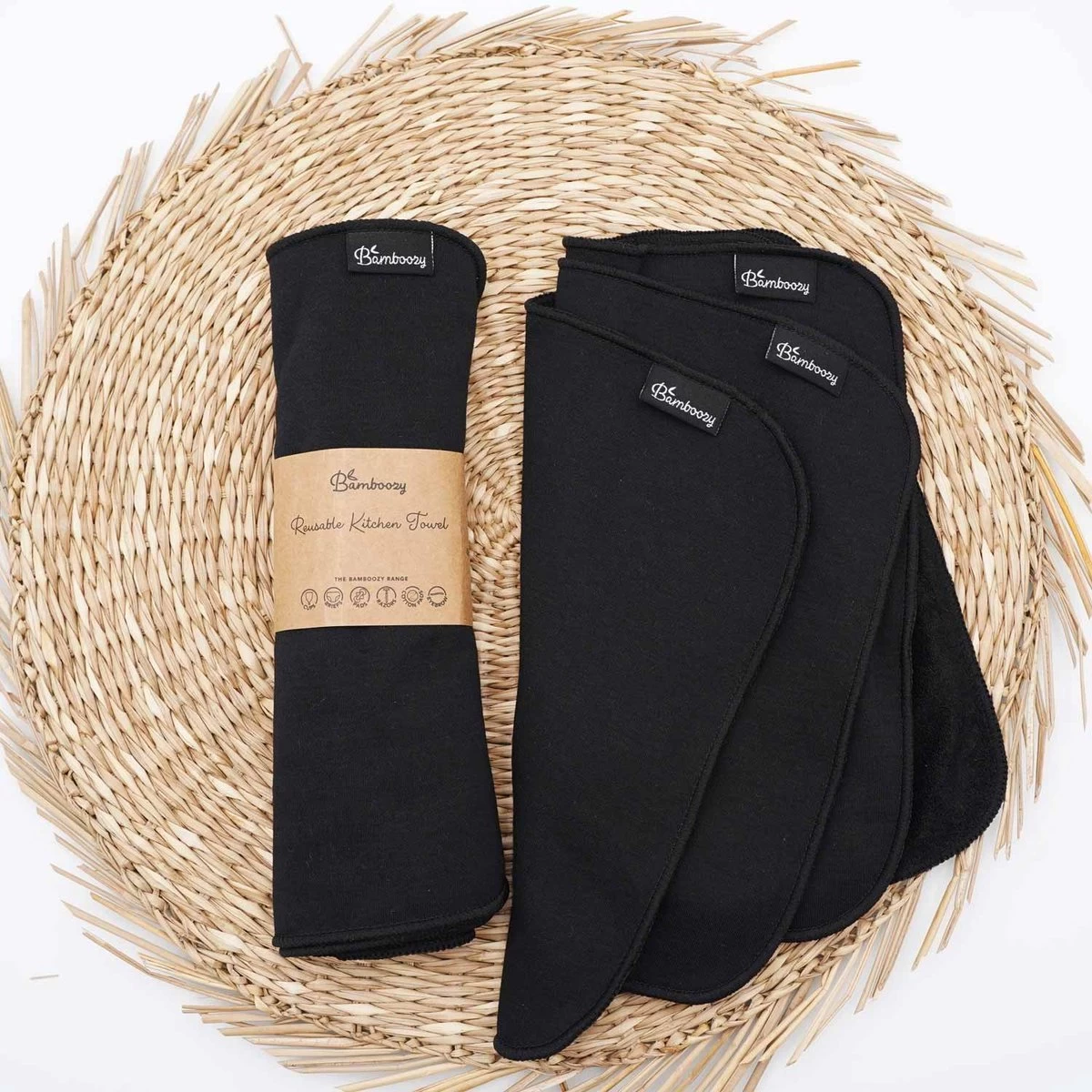 Bamboozy Vaatdoekjes Zwart 3 Stuks Herbruikbaar Keukenpapier Unpaper Towel Bamboevezels Plasticvrij 8 Bamboozy Vaatdoekjes Zwart 3 Stuks Herbruikbaar Keukenpapier Unpaper Towel Bamboevezels Plasticvrij - Afbeelding 6