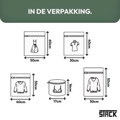 Merkloos Waszakken | Set Van 5 Waszakjes Met Rits - Waszak - Wasnet - Kledingzakjes - BH Was Zakjes - Laundry Bag Set Voor Ondergoed - Kleding - Delicaat Wasgoed - Wasmachine Zakjes - Wasgoed -Schoonmaakproducten Winkel 1200x1200 475