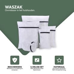 STACK Waszakken | Set Van 5 Waszakjes Met Rits - Waszak - Wasnet - Kledingzakjes - BH Was Zakjes - Laundry Bag Set Voor Ondergoed - Kleding - Delicaat Wasgoed - Wasmachine Zakjes - Wasgoed -Schoonmaakproducten Winkel 1200x1200 482