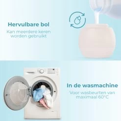 FAVE Doseerbol - Wasbollen - Drogerbollen - Transparant - Doseerdop - 230ml - 2 Stuks - Inclusief E-book -Schoonmaakproducten Winkel 1200x1200 560