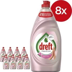 Dreft Clean & Care Rose & Satin Afwasmiddel - 8x780ml - Voordeelverpakking -Schoonmaakproducten Winkel 1200x1200 581