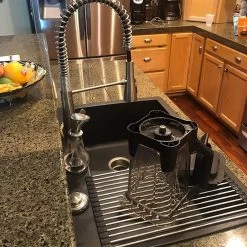 IBright Oprolbare Afdruiprek - Pannen Rooster Hittebestendig - Afdruiprooster - Pannenonderzetter - RVS Zwart -Schoonmaakproducten Winkel 1200x1200 582