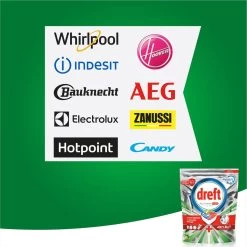 Dreft Platinum Plus All In One Vaatwastabletten - Deep Clean - Voordeelverpakking 4 X 38 Stuks -Schoonmaakproducten Winkel 1200x1200 690