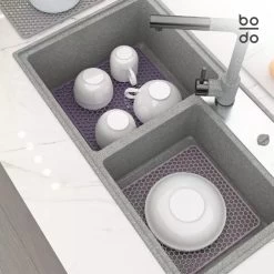 BODO Gootsteenmat Siliconen Donker Grijs - 34.5 X 34.5 Cm - Keuken Accessoires - Gootsteen Beschermer - Onderzetters Siliconen - Anti Kras 15 BODO Gootsteenmat Siliconen Donker Grijs - 34.5 X 34.5 Cm - Keuken Accessoires - Gootsteen Beschermer - Onderzetters Siliconen - Anti Kras -Schoonmaakproducten Winkel 1200x1200 767