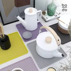 BODO Gootsteenmat Siliconen Donker Grijs - 30.5 X 30.5 Cm - Keuken Accessoires - Gootsteen Beschermer - Onderzetters Siliconen - Anti Kras - Gootsteen Accessoires -Schoonmaakproducten Winkel 1200x1200 773