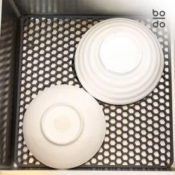 BODO Gootsteenmat Siliconen Donker Grijs - 30.5 X 30.5 Cm - Keuken Accessoires - Gootsteen Beschermer - Onderzetters Siliconen - Anti Kras - Gootsteen Accessoires -Schoonmaakproducten Winkel 1200x1200 776