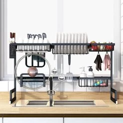 Sens Design Afwasrek Zwart - Afdruiprek - 82,5 Cm - RVS -Schoonmaakproducten Winkel 1200x1200 791