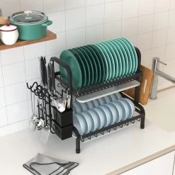 Dish Drying Rack Drainer Afdruiprek Metaal Afvoerafdruiprek Met Druppelbak Black Decker Droogrek Zwart Afdruiprek Brabantiaafdruiprek Metaal Muur -Schoonmaakproducten Winkel 1200x1200 822