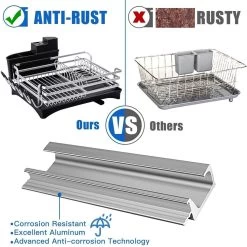 Doogo® Afdruiprek Met Bestekkorf En Lekbak Voor Keukenborden En Bestek Afdruiprek Met Draaibare Uitloop -Schoonmaakproducten Winkel 1200x1200 834
