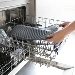 Navaris Siliconen Droogmat Met Afvoer - Aanrecht Droogmat Voor Afwas, Borden, Bestek, Glazen - Grijs -Schoonmaakproducten Winkel 1200x1200 863