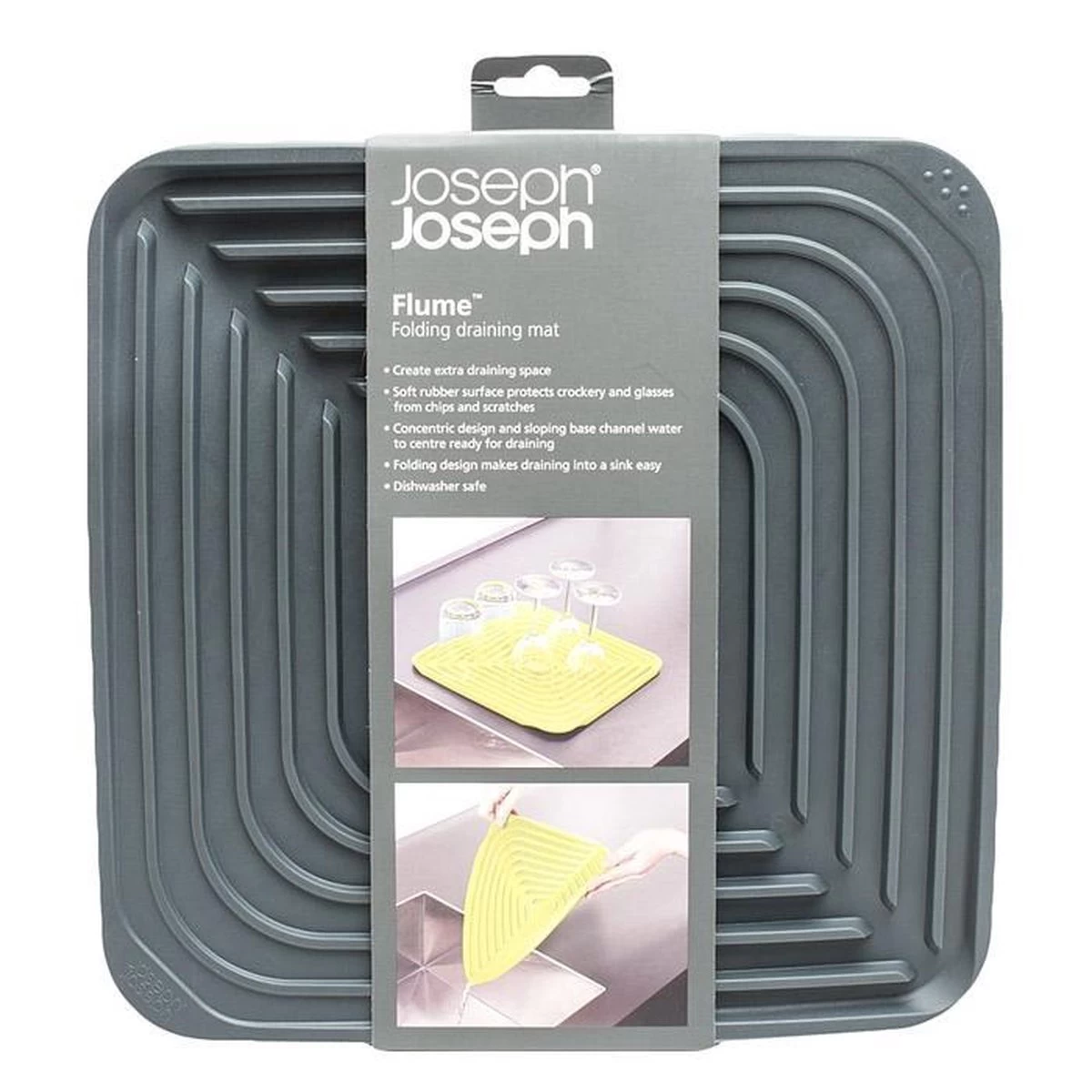 "Joseph Joseph Afdruipmat - Flume - Large - 31 X 43,5 Cm - Grijs" 7 "Joseph Joseph Afdruipmat - Flume - Large - 31 X 43,5 Cm - Grijs" - Afbeelding 5