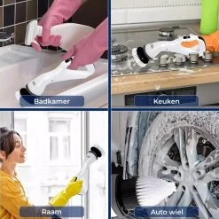 B-care Elektrische Schoonmaakborstel - 4 Opzetstukken - Wasborstel - Poetsmachine - Schrobborstel - Handborstel - Werkborstel - Schrobber - Boorborstel - Schoonmaakmiddelen - Reinigingsborstel 13 B-care Elektrische Schoonmaakborstel - 4 Opzetstukken - Wasborstel - Poetsmachine - Schrobborstel - Handborstel - Werkborstel - Schrobber - Boorborstel - Schoonmaakmiddelen - Reinigingsborstel -Schoonmaakproducten Winkel 1200x1200 912