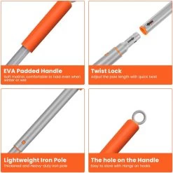 Merkloos Badkamer Reinigingsborstel - Badkamerschrobborstel - Reinigingsborstel - Met Afneembare Telescopische Handgreep En 180° Verstelbare Gezamenlijke Reinigingsborstel - Lange Steel 107 Cm -Schoonmaakproducten Winkel 1200x1200 970