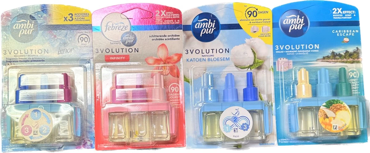 Ambi Pur 3Volution Navullingen Mix Pakket 3 Ambi Pur 3Volution Navullingen Mix Pakket