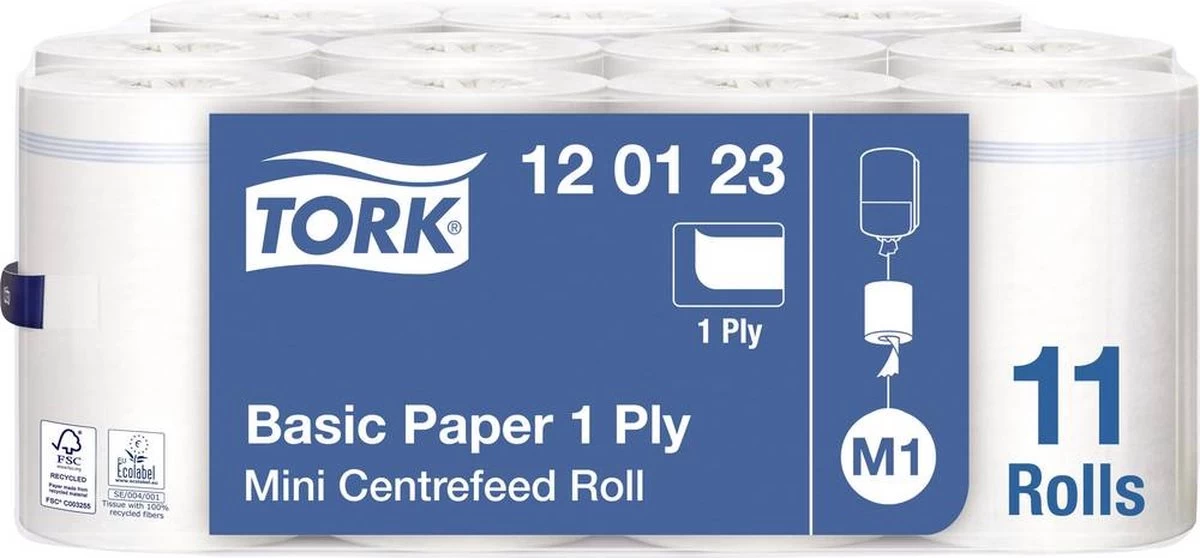 Tork Universal M1 Papier 1-laags Wit 22cm X 120 Meter - Doos 11 Rol 120123 8 Tork Universal M1 Papier 1-laags Wit 22cm X 120 Meter - Doos 11 Rol 120123 - Afbeelding 6