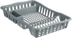 Merkloos Decopatent® Afdruiprek Voor Afwas - Afdruiprekje Met Lekbak - Kunststof Afdruipmat - Afwassen Borden & Bestek - 32.5x49x9 - Grijs -Schoonmaakproducten Winkel 1200x637 1