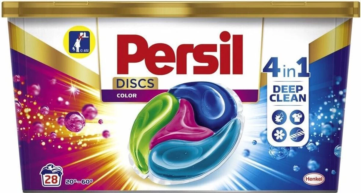 Persil® Persil Discs Color Wascapsules - Wasmiddel Capsules - Voordeelverpakking - 28 Wasbeurten 3 Persil® Persil Discs Color Wascapsules - Wasmiddel Capsules - Voordeelverpakking - 28 Wasbeurten