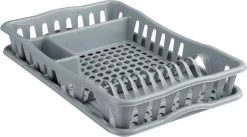 Merkloos Decopatent® Afdruiprek Voor Afwas - Afdruiprekje Met Lekbak - Kunststof Afdruipmat - Afwassen Borden & Bestek - 32.5x49x9 - Grijs -Schoonmaakproducten Winkel 1200x666 1