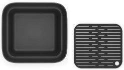 Brabantia SinkSide Afwasbak Vierkant - Met Afdruipschaal - Dark Grey -Schoonmaakproducten Winkel 1200x675 2