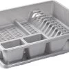 Afwas Afdruiprek Zilver Kunststof 48 X 38 X 9 Cm - Afwassen/drogen Met Lekbak -Schoonmaakproducten Winkel 1200x677 1