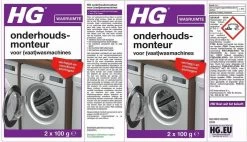 HG Onderhoudsmonteur - 2 X 100 Ml - Verhelpt En Voorkomt Storingen - Voor Een Langere Levensduur Van De Vaatwasser En Wasmachine - Biologisch Afbreekbaar -Schoonmaakproducten Winkel 1200x688