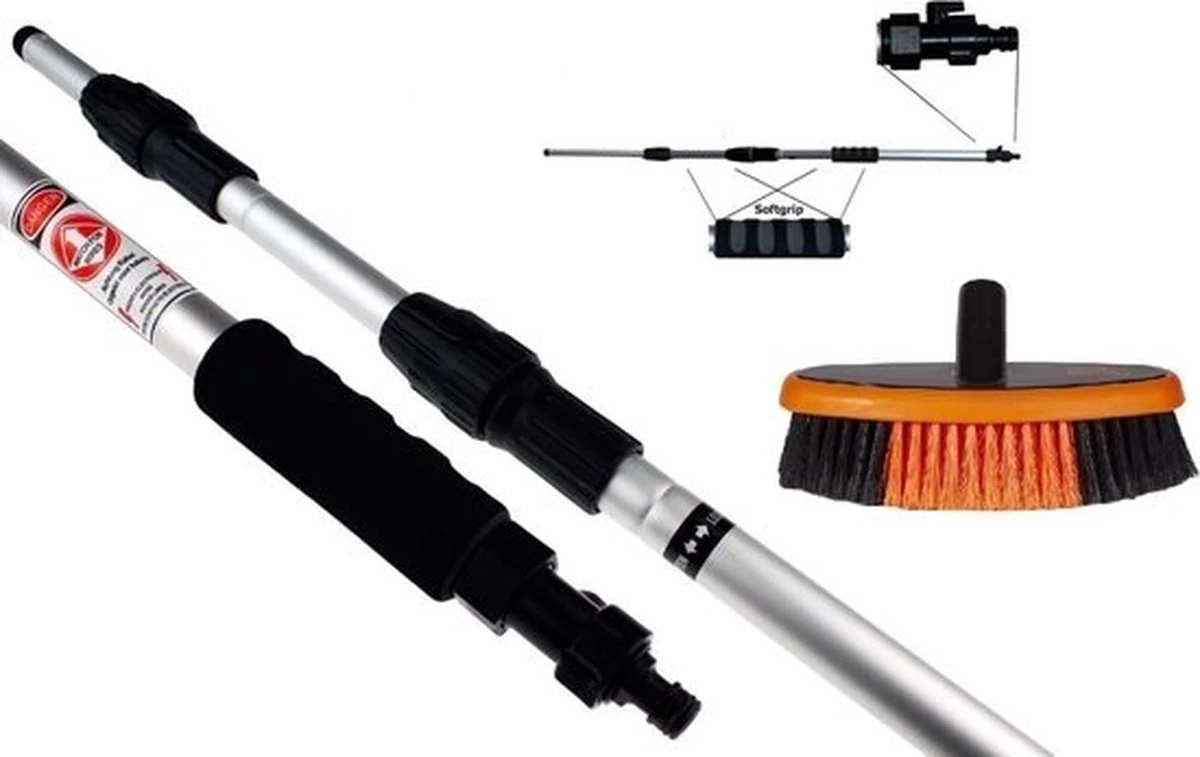 Zonnepanelen / Auto / Ramen Wassen Telescoopsteel Met Borstel Waterdoorlatende Wasborstel Met Telescopische Steel 4 Meter En Gardena Aansluiting / Wasborstel Met Uitschuifbare Telescoopsteel Met Waterdoorvoer 3 Zonnepanelen / Auto / Ramen Wassen Telescoopsteel Met Borstel Waterdoorlatende Wasborstel Met Telescopische Steel 4 Meter En Gardena Aansluiting / Wasborstel Met Uitschuifbare Telescoopsteel Met Waterdoorvoer