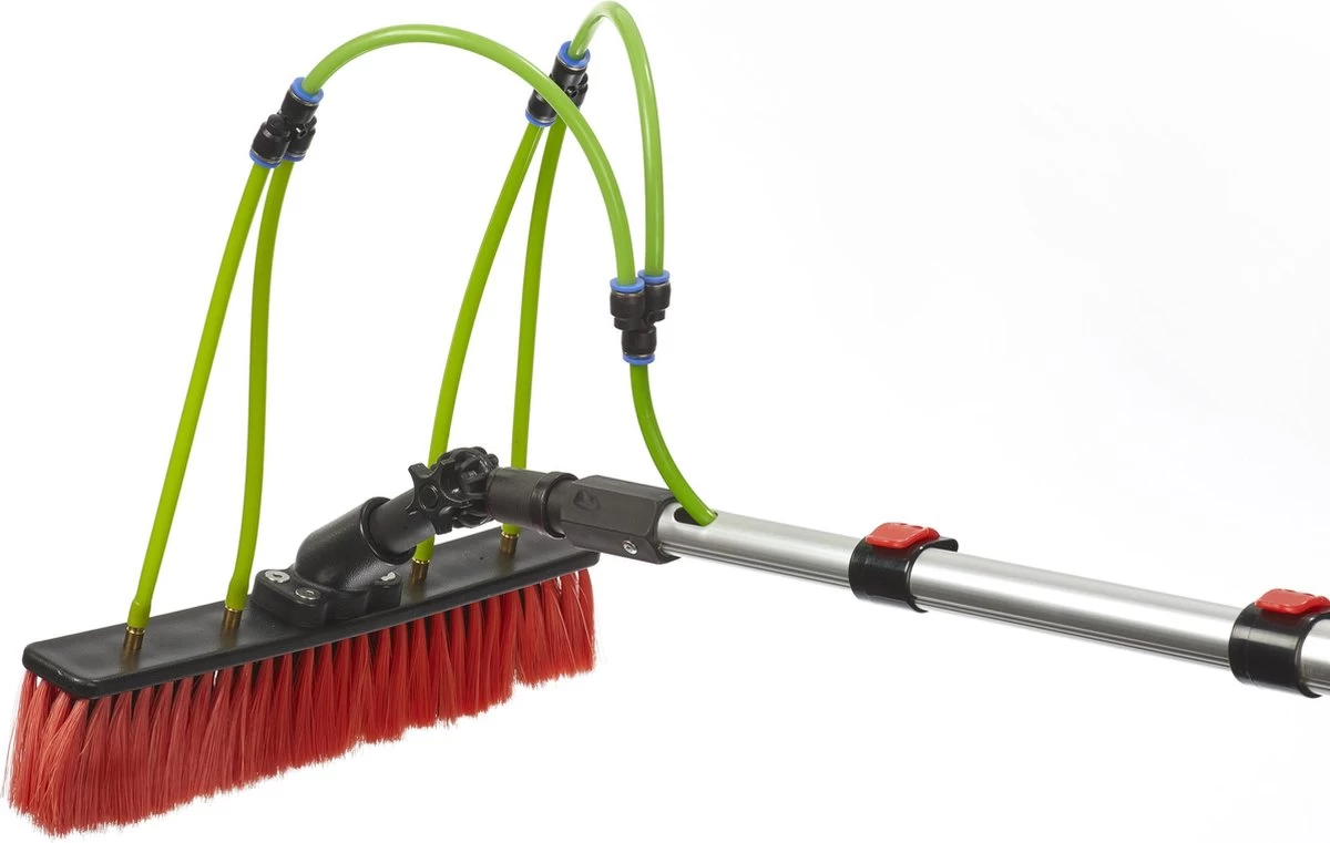 Aqua2Go Telescoopsteel 10,6 Meter - Lichtgewicht Aluminium - 40 Cm. Borstel - Ramen Wassen - Zonnepanelen 4 Aqua2Go Telescoopsteel 10,6 Meter - Lichtgewicht Aluminium - 40 Cm. Borstel - Ramen Wassen - Zonnepanelen - Afbeelding 2