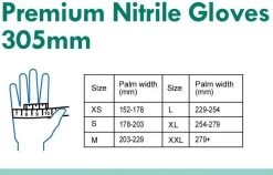 H&S PROTECTOR - Extra Lang Nitril Handschoenen - 305mm Lang - Wegwerp Handschoenen - Wit - M - Poedervrij - 100 Stuks -Schoonmaakproducten Winkel 1200x770 1
