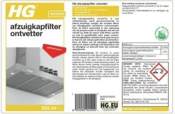 HG Afzuigkapfilter Ontvetter - 500ml - Zelfwerkend -Schoonmaakproducten Winkel 1200x783
