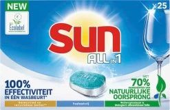 SUN® Sun All-in-1 Normaal Vaatwastabletten - 7 X 25 Tabletten - Voordeelverpakking 23 SUN® Sun All-in-1 Normaal Vaatwastabletten - 7 X 25 Tabletten - Voordeelverpakking -Schoonmaakproducten Winkel 1200x784
