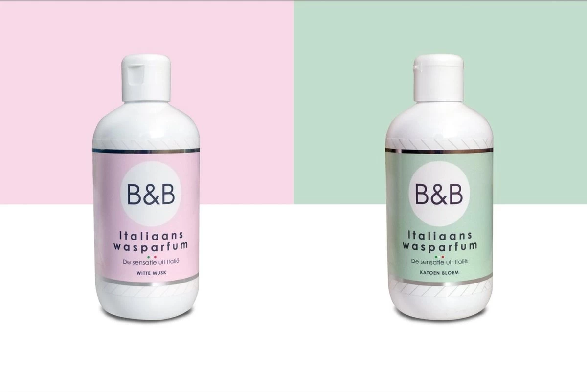 B&B Italiaans Wasparfum Katoen Bloem 250ML En Witte Musk 250ML 4 B&B Italiaans Wasparfum Katoen Bloem 250ML En Witte Musk 250ML - Afbeelding 2