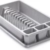 Afwas Afdruiprek Zilvergrijs Kunststof 45 X 26 X 9 Cm - Afwassen/drogen Met Lekbak -Schoonmaakproducten Winkel 1200x843