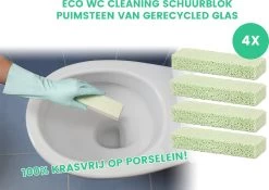 4x Puimsteen- Cleaningblock WC - Ontkalken Zonder CHEMIE - Enkel Geschikt Voor Porselein !!