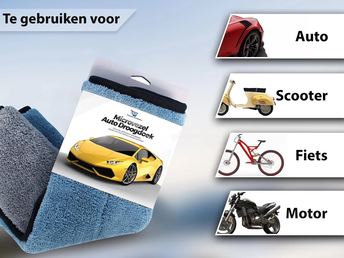 Droogdoek Auto - Watermagneet - Microvezel - Doek - 45 X 38 Cm - Blauw - Super Zacht! 4 Droogdoek Auto - Watermagneet - Microvezel - Doek - 45 X 38 Cm - Blauw - Super Zacht! - Afbeelding 2