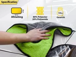 Droogdoek Auto - Badkamer - Drying Towel - Watermagneet - Microvezel - Doek - 45 X 38 Cm - Groen -Schoonmaakproducten Winkel 1200x900 57