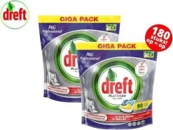 Dreft Platinum All In One Lemon Vaatwastabletten - 180 Stuks
