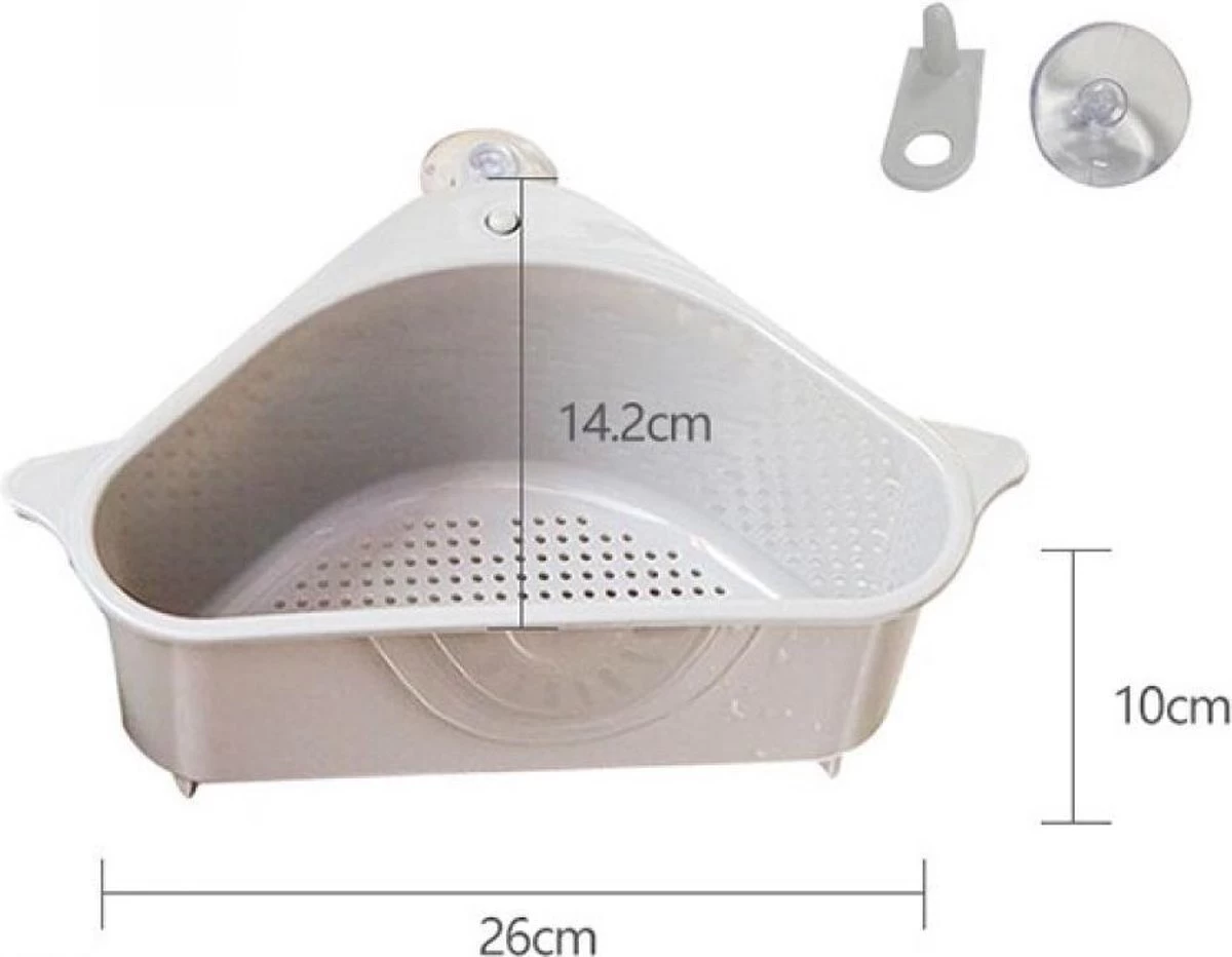 Merkloos Gootsteenorganiser Grijs - Sponshouder - Aanrecht Organiser - Vaatdoek Houder - Gootsteen Organiser - Gootsteen Bakje - Gootsteen Organiser- Gootsteenorganiser - Gootsteen Houder - Gootsteenzeef 5 Merkloos Gootsteenorganiser Grijs - Sponshouder - Aanrecht Organiser - Vaatdoek Houder - Gootsteen Organiser - Gootsteen Bakje - Gootsteen Organiser- Gootsteenorganiser - Gootsteen Houder - Gootsteenzeef - Afbeelding 3