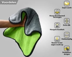 Droogdoek Auto - Badkamer - Drying Towel - Watermagneet - Microvezel - Doek - 45 X 38 Cm - Groen -Schoonmaakproducten Winkel 1200x953 2