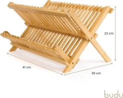 Budu Afdruiprek - Afdruiprekje Van Bamboe Hout - Afdruiprek Voor Afwas - Vaatwasrek - Keukenrek - Inklapbaar - Opvouwbaar - 11 Budu Afdruiprek - Afdruiprekje Van Bamboe Hout - Afdruiprek Voor Afwas - Vaatwasrek - Keukenrek - Inklapbaar - Opvouwbaar - -Schoonmaakproducten Winkel 1200x963