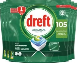 Dreft Original All In One Vaatwastabletten Regular - Voordeelverpakking 5 X 21 Stuks 12 Dreft Original All In One Vaatwastabletten Regular - Voordeelverpakking 5 X 21 Stuks -Schoonmaakproducten Winkel 1200x981 1