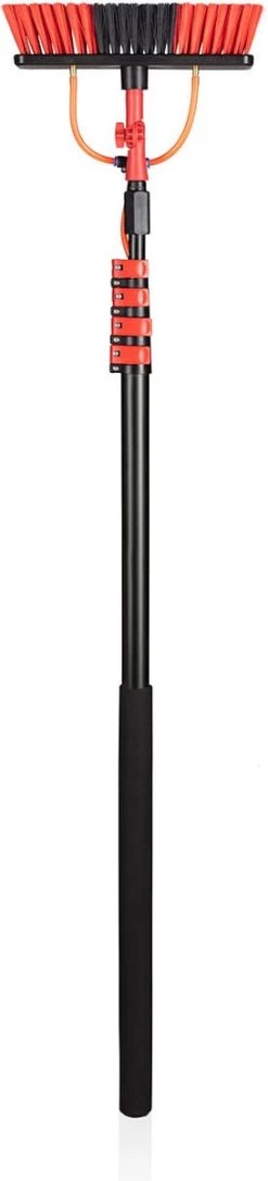 Umuzi Cleaning Telescopische Waterborstel - Uitschuifbare Schrobborstel Voor Ramen, Gevel En Huis - 1,3 Tot 4,6 Meter - Reiniger Met 4 Uitschuifbare Delen - Zeepdispenser Met Doseerknop -Schoonmaakproducten Winkel 273x1200