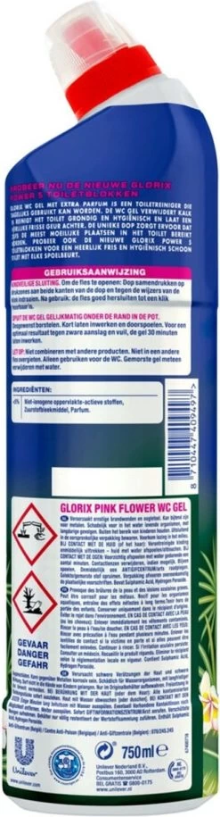 Glorix WC Powergel Toiletreiniger Pink Flower - 6 X 750 Ml - Voordeelverpakking -Schoonmaakproducten Winkel 324x1200 1