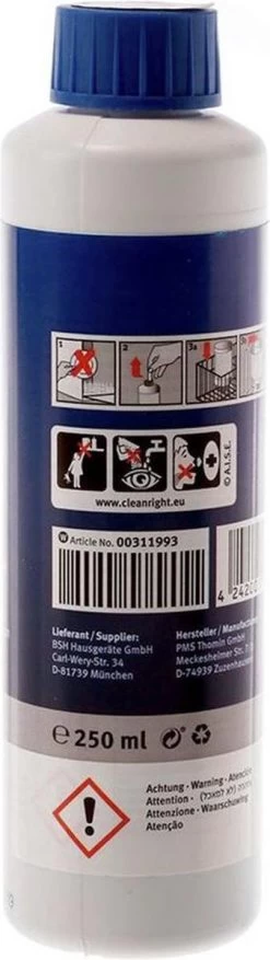 Bosch / Siemens Vaatwasser Reiniger - 250 Ml -Schoonmaakproducten Winkel 338x1200