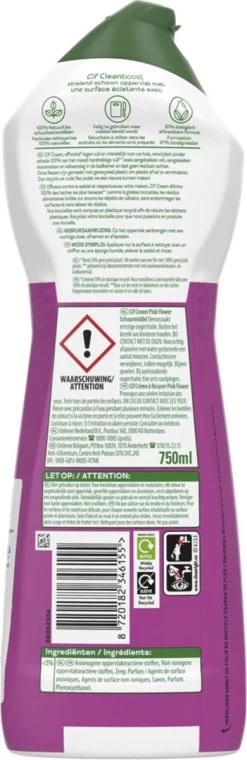 Cif CleanBoost Cream Pink Schuurmiddel - 8 X 750 Ml - Voordeelverpakking 19 Cif CleanBoost Cream Pink Schuurmiddel - 8 X 750 Ml - Voordeelverpakking -Schoonmaakproducten Winkel 390x1200 3