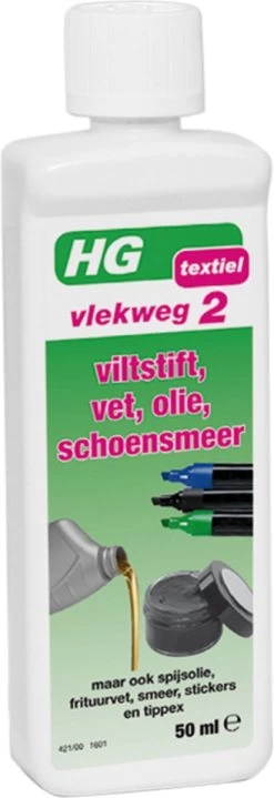 HG Vlekweg 2 - 50ml - Voor O.a. Vlekken Van Viltstift, Vet, Olie & Schoensmeer -Schoonmaakproducten Winkel 412x1200 2